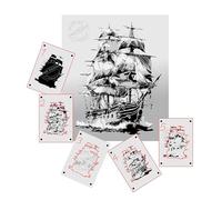 AS-397 Ship Step by Step Stencil for Acrylic, Airbrush, Spray, Varnishes and Wall Paint (L)