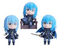 As a Slime Anime 3 Pcs Figure Rimuru Tempest 10CM Figures Standing/Sitting Position PVC Statue Toy Model Decor Collectible Gift