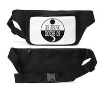 As Above So Below Sun and Moon Unisex Waist Bag Black