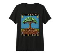 As Above So Below Tree of Life Tee Gothic Tarot Style Premium T-Shirt