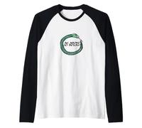 As Above So Below Uroboros Snake Illustration Raglan Baseball Tee