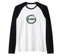 As Above So Below Uroboros Snake Illustration Raglan Baseball Tee