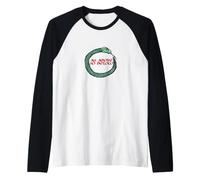 As Above So Below Uroboros Snake Illustration Raglan Baseball Tee