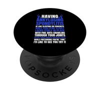AS Awareness Funny Ankylosing Spondylitis Warrior PopSockets Adhesive PopGrip