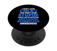 AS Awareness Funny Ankylosing Spondylitis Warrior PopSockets Adhesive PopGrip