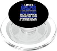 AS Awareness Funny Ankylosing Spondylitis Warrior PopSockets PopGrip for MagSafe