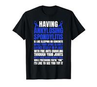 AS Awareness Funny Ankylosing Spondylitis Warrior T-Shirt, Men, Black, 5X-Large
