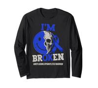 AS Awareness I'm Broken Funny Ankylosing Spondylitis Warrior Long Sleeve T-Shirt