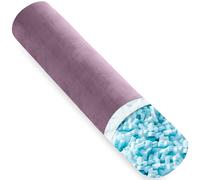 AS AWESLING Body Pillow for Adults, Full BodyPilllow for sleeping, Long Round Cervical Pillow, Bolster Pillow, Side Sleeper BodyPillow with Cover (DARK PURPLE-MEMORY FOAM, 120 x 20 CM)