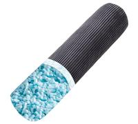 AS AWESLING Corduroy Body Pillow for Adults & Lumbar Support - Extra Long Side Sleeper Cushion + Firm Bolster for Bed/Sofa, Removable Cover (DARK GREY-MEMORY FOAM, 90 x 20 CM)