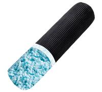 AS AWESLING Corduroy Body Pillow for Adults & Lumbar Support - Extra Long Side Sleeper Cushion + Firm Bolster for Bed/Sofa, Removable Cover (BLACK-MEMORY FOAM, 90 x 20 CM)