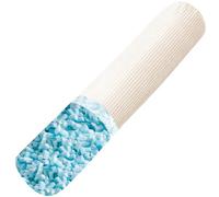 AS AWESLING Corduroy Body Pillow for Adults & Lumbar Support - Extra Long Side Sleeper Cushion + Firm Bolster for Bed/Sofa, Removable Cover (BEIGE-MEMORY FOAM, 120 x 20 CM)