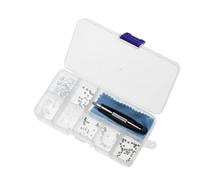 AS Axis Spindleon 150pcs Eyeglass Repair Kit Screws Nuts Washers Tweezer for Glasses Fixing Silver