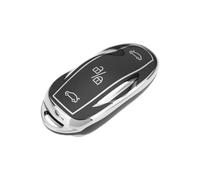 AS Axis Spindleon 1x Smart Key Fob Cover TPU Black Silver Compatible with Tesla Model 3 Model Y Model S Full Coverage