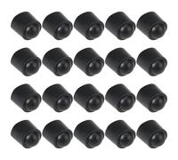 AS Axis Spindleon 20pcs Pool Cue Rubber Butt End Protectors 38x30mm Black Compatible with Most American Pool Cues