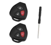 AS Axis Spindleon 2pcs 3-Button Car Remote Key Shell Without Key Blade Compatible with Toyota RAV4 2006-2012