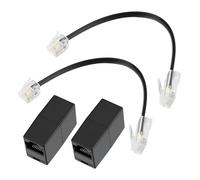 AS Axis Spindleon 2pcs RJ45 (8P8C) Female to RJ11 (6P4C) Male Converter Adapter Cable For Connecting Analog Telephones through Ethernet Cable