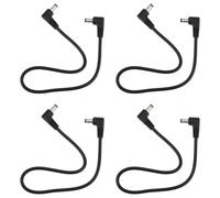 AS Axis Spindleon 4 Pack DC 5.5 x 2.1 mm Dual Right Angle Power Cables 30 cm compatible with RockBoard Guitar Pedalboard