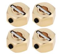 AS Axis Spindleon 4Pcs 12mm Wheel Drive Hex Hub Adapter Brass Compatible with Axial SCX10 90046 RR10 RGT 86100 MST GEN 8 1/10 RC Crawler Car, 8mm