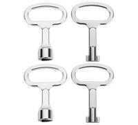 AS Axis Spindleon 4Pcs Meter Box Key Triangle and Round Key 1x1.3cm and 1.23x0.76cm for Gas Electric Utility