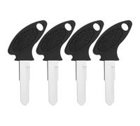 AS Axis Spindleon 4pcs Uncut Motorcycle Key Blank Right Sided Groove Compatible with GY6 Chinese Scooters Mini Bikes Standard Motorcycles Mopeds ATVs