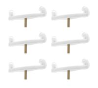 AS Axis Spindleon 6Pcs Violin Adjustable Shoulder Rest Rubber 64x14mm for 3/4 And 4/4 Size Violins
