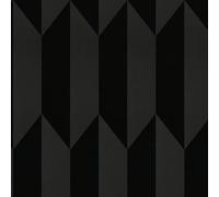 Livingwalls Non-Woven Wallpaper Geometric Pattern in Metallic Black - Modern Graphic Wallpaper 10.05m x 0.53m by Cosmopolitan - 790868