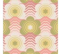 A.S. Création Retro 70's Floral Wave Wallpaper Pink/Green/Cream Retro Chic 395391 8.50m x 0.53m Paste The Wall