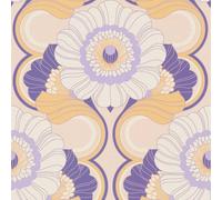 As Creation 70's Retro Floral Chic Purple Wallpaper Textured Paste The Wall