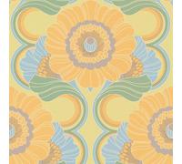 AS Creation Retro Floral Blue Green Wallpaper