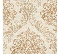 As Creation A.s. Creation David Vienna White & Gold Damask Metallic Wallpaper 39112-5