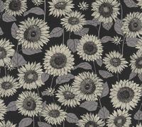 As Creation A.s. Création Floral Wallpaper New Life Non-Woven Wallpaper Black Anthracite Grey 376854