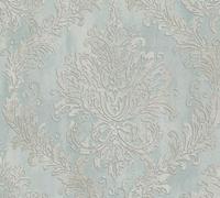 As Creation A.s. Creation History Of Art 2 Baroque Ornament Non-Woven Wallpaper - Blue, Beige & Metallic - 10.05M X 0.53M