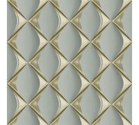 As Creation A.s. Creation My Home My Spa Green & Gold Geometric Wallpaper 38691-3