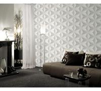 As Creation A.s. Creation Non-Woven Abstract Star Leaf 3D Effect Embosed Wallpaper Grey / White960421