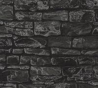 As Creation A.s. Création Non-Woven Black Brick Stone Wallpaper 316554