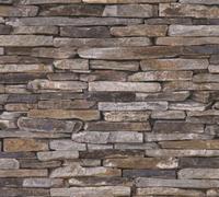 As Creation A.s. Creation Non-Woven Brown Yellow Stone Brick Wallpaper 914217 Beige, Brown, Gelb