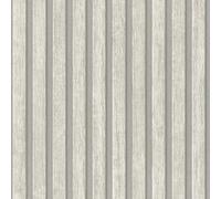 AS Creation Acoustic Panels Slats Light Grey Realistic Effect Wallpaper 39109-5