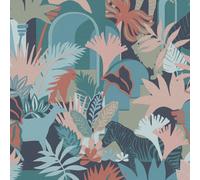 A.S. Création Antigua 390963 Jungle Wallpaper Colourful Green Blue Orange Red Pink 10.05 m x 0.53 m Made in Germany