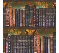 As Creation Antique Bookshelf Elegance Retro Study Wall Art Wallpaper - 79187-6