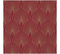 Art Deco Wallpaper 50's Glam New Walls A.S. Création Non-Woven Wallpaper 10.05 m x 0.53 m Red Gold Made in Germany 374274 37427-4