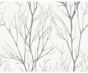 As Creation Ascreation White Grey Metallic Forest Tree Branches Birch Woods Wallpaper 372604