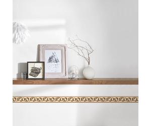 As Creation Baroque Beige Brown Leaf Wallpaper Border, Self Adhesive Free Match Vinyl Wallpaper Border