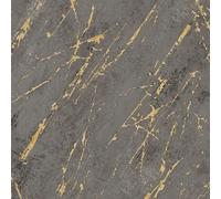 AS Creation Battle of Style Stone Charcoal Gold Wallpaper 38817-5 - Marble