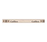 As Creation Beige Coffee Cappuccino Writing Cafe Bistro Wallpaper Border, Self Adhesive Vinyl Washable Wallpaper Border