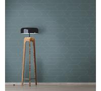 As Creation Bjorn Teal Geometric Textured Wallpaper