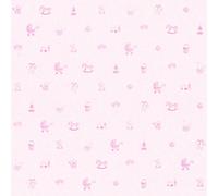 As Creation Bricoflor Balloon Wallpaper Random Baby Patterns In Pink Tones Washable Pink Wallpaper With Drawings 10.05 X 0.53 M