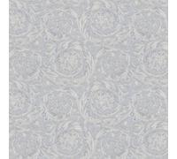 As Creation Bricoflor Barocco Metallics Motif Wallpaper Silver Straight Match Hardwearing Non-Woven Silver Wallpaper 10.05 X 0.70 M