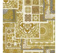 As Creation Bricoflor Baroque Black Gold Tile Effect Wallpaper Scrubbable And Hardwearing Non-Woven Vinyl Wallpaper 10.05 X 0.70 M