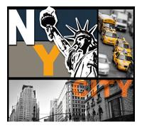 As Creation Bricoflor Big City Yellow Cab Collage Grey Yellow Wallpaper Panel Washable Self Adhesive Vinyl Wallpaper Panel 2.50 X 0.35 M